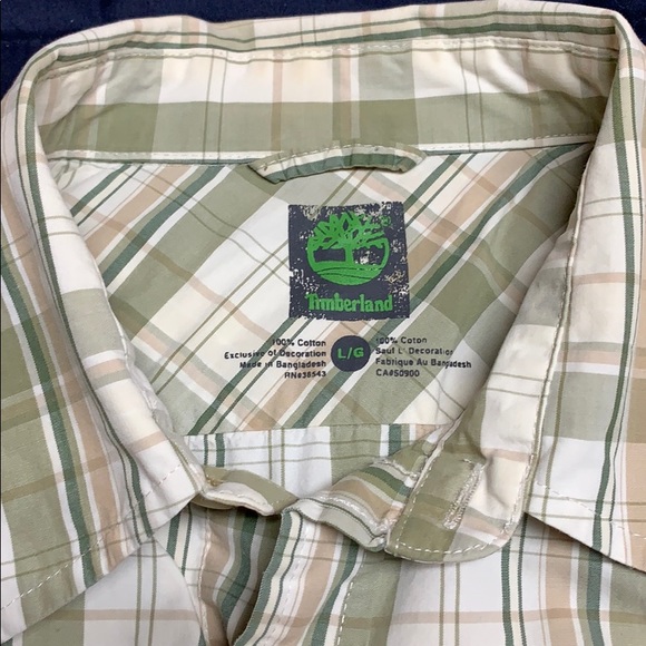 Timberland short sleeve button down shirt L - Picture 3 of 4